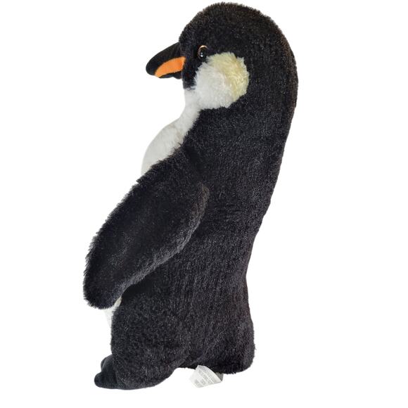 Kellytoy Jazwares Penguin Plush Stuffed Animal 18" Black White Orange Beak - Picture 9 of 16
